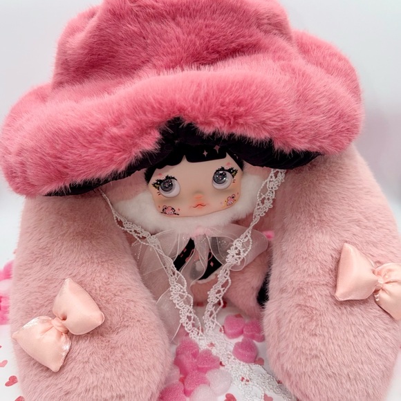 Nommi Mushroom Hat 400% Plush Doll Caprielle | Kawaii Designer Toy Blind Box π - Picture 3 of 7
